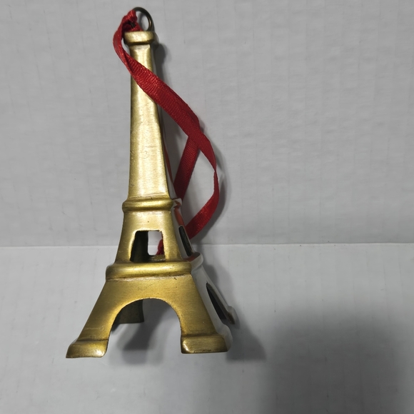 Brass Eiffel Tower Christmas Ornament Paris FR - Picture 2 of 9